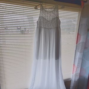 White maternity gown